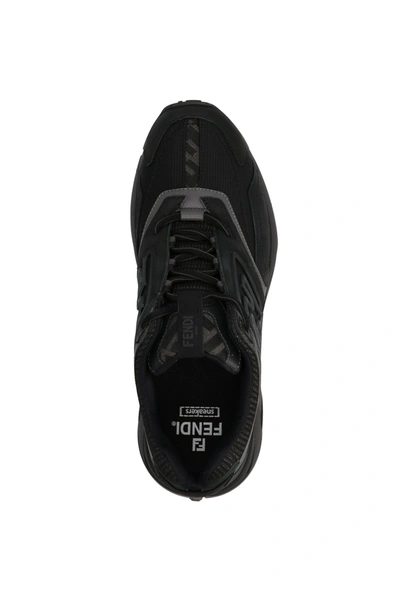 Shop Fendi Men 'faster Running' Sneakers In Black