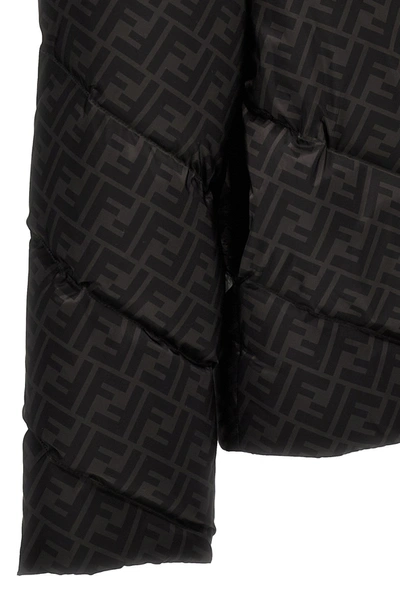 Shop Fendi Men ' Diagonal' Down Jacket In Black