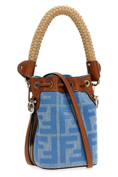 Shop Fendi Women 'mon Tresor' Bucket Bag In Blue