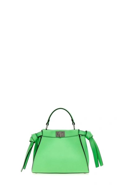 Shop Fendi Women 'peekaboo' Small Handbag In Green