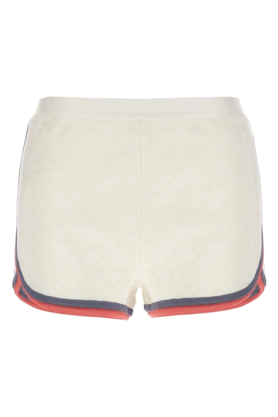 Shop Fendi Women Logo Shorts In White