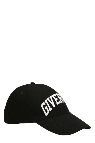 Shop Givenchy Men 'curved Logo' Cap In Black