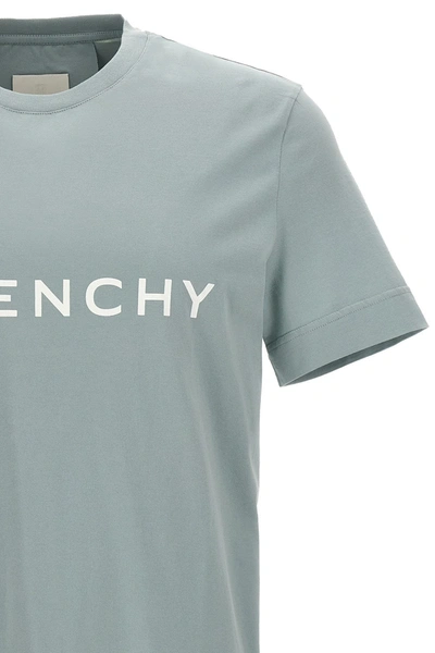 Shop Givenchy Men Logo Print T-shirt In Blue