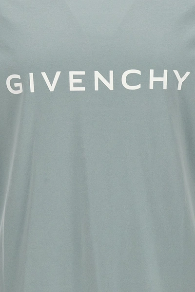 Shop Givenchy Men Logo Print T-shirt In Blue