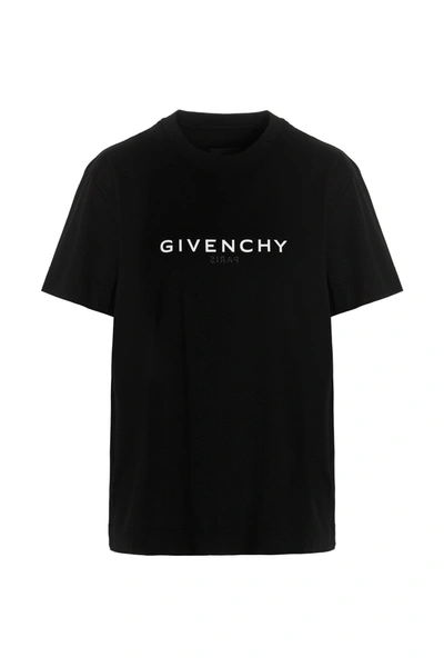 Shop Givenchy Women Logo Print T-shirt In Black