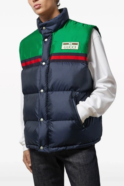 Shop Gucci Men Logo Vest In Multicolor