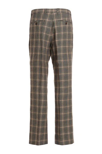 Shop Gucci Men Prince Of Wales Trousers In Multicolor