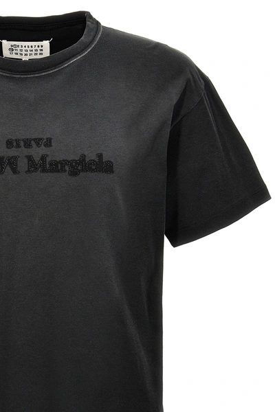 Shop Maison Margiela Men Logo T-shirt In Gray