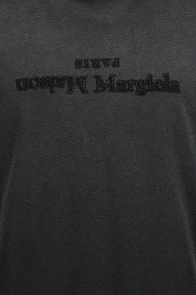 Shop Maison Margiela Men Logo T-shirt In Gray