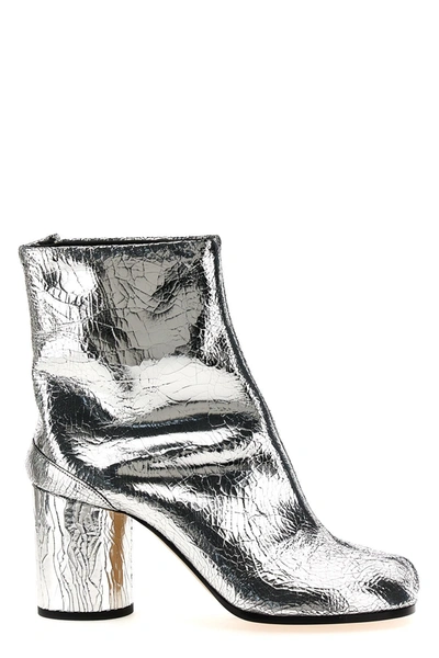 Shop Maison Margiela Women 'tabi' Ankle Boots In Silver
