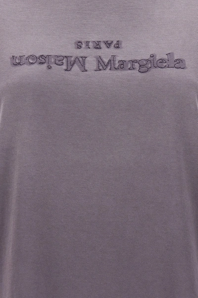 Shop Maison Margiela Women Logo Embroidery T-shirt In Purple