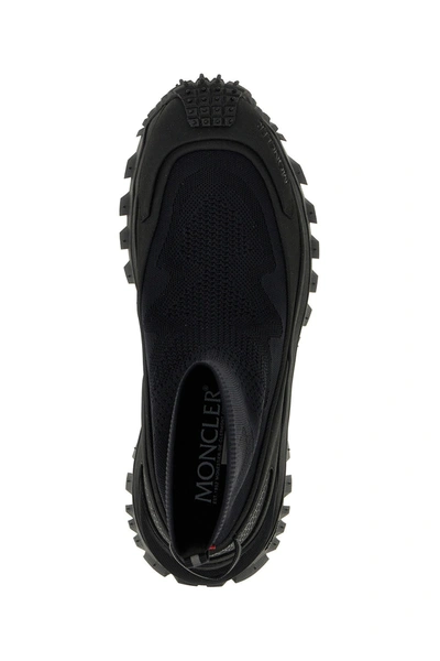 Shop Moncler Men 'trailgrip Knit' Sneakers In Black