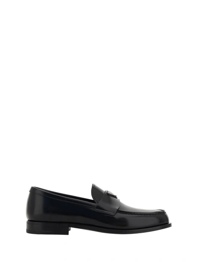 Shop Prada Men Loafers In Black