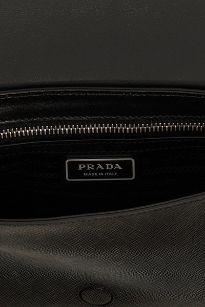 Shop Prada Men Saffiano Crossbody Bag In Black