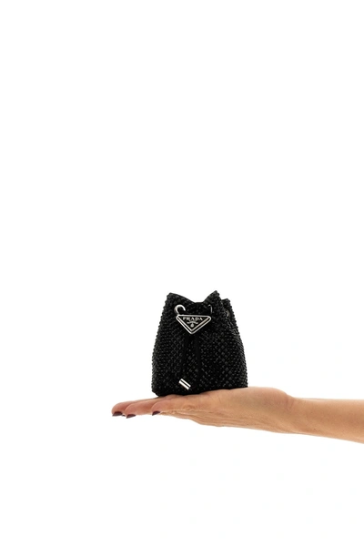 Shop Prada Women 'mini Pouch' Crossbody Bag In Black