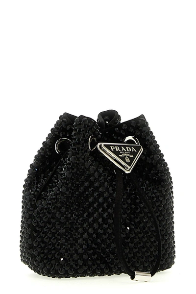 Shop Prada Women 'mini Pouch' Crossbody Bag In Black