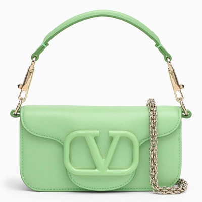 Shop Valentino Garavani Locò Mint Green Shoulder Bag Women