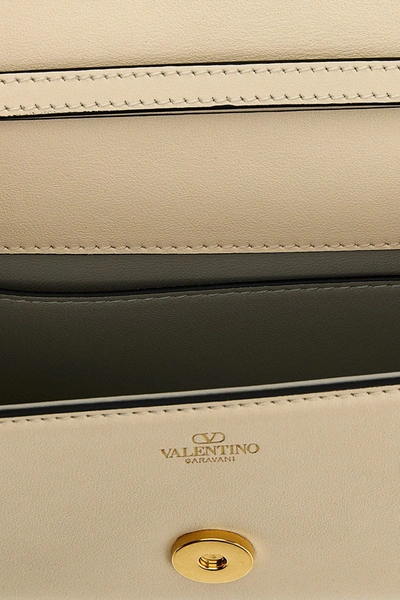Shop Valentino Garavani Women  Garavani 'locò' Small Shoulder Bag In Cream