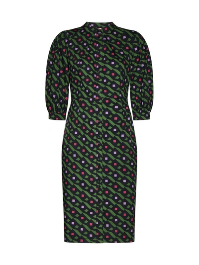 Shop Diane Von Furstenberg Dresses In Diamaond Cubes Venus Gn Med