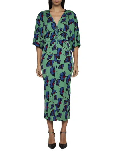Shop Diane Von Furstenberg Dresses In Falling Gingko Venus Gn