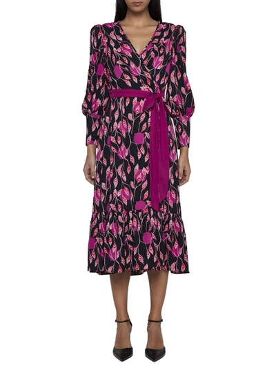 Shop Diane Von Furstenberg Dresses In Lantern Leaves Posion Pk Lg