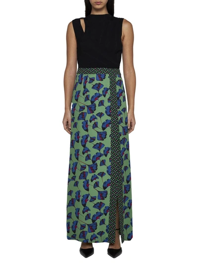 Shop Diane Von Furstenberg Skirts In Falling Gingko/dia Cubes