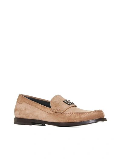 Shop Dolce & Gabbana Flat Shoes In Brown
