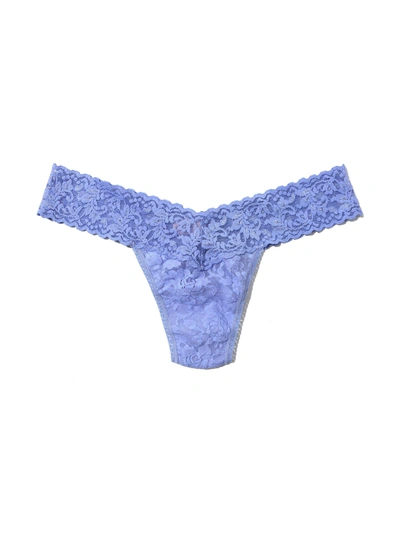 Shop Hanky Panky Signature Lace Low Rise Thong In Blue