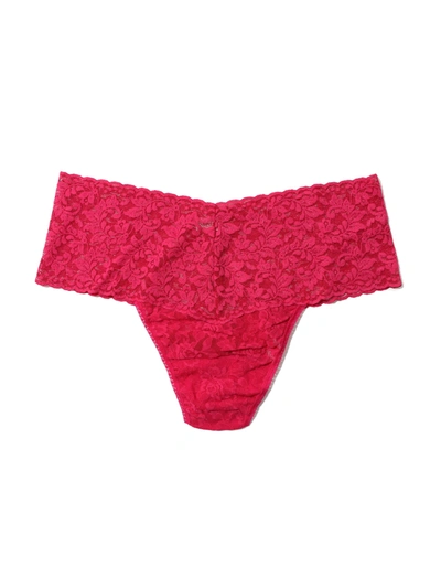 Shop Hanky Panky Plus Size Retro Lace Thong In Red