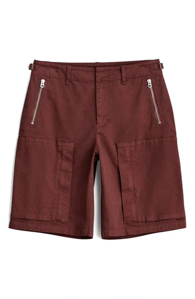 Rag & Bone Kai Cotton Twill Shorts In Mahogany