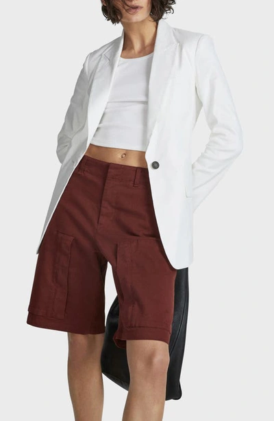 Rag & Bone Kai Cotton Twill Shorts In Mahogany
