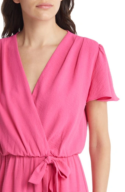 Shop Fraiche By J Ruffle Faux Wrap Dress In Pink