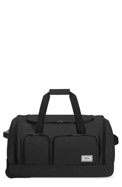 Shop Solo New York Downtown Leroy Rolling Duffle Bag In Black