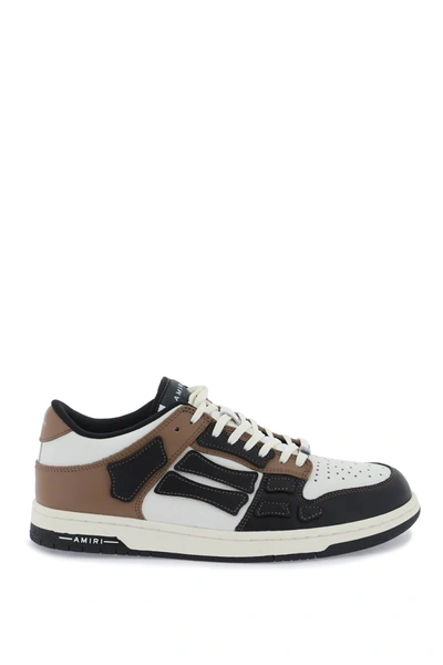 Shop Amiri Skel Top Low Sneakers In White, Black, Brown