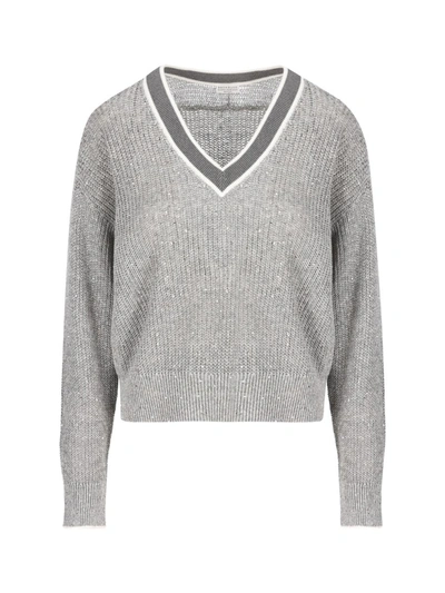 Shop Brunello Cucinelli Knitwear In Medium Gray
