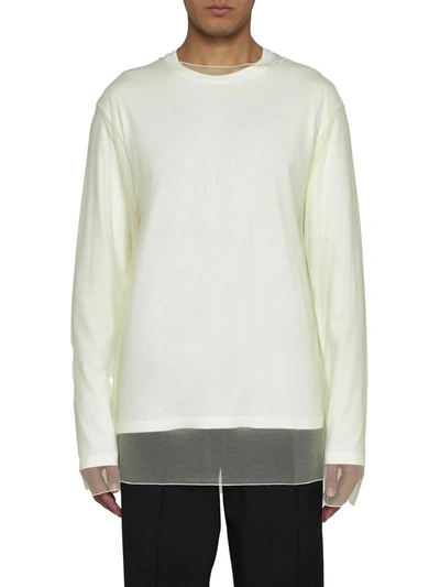Shop Jil Sander T-shirts And Polos In Pistacchio Cream (745 + 104)