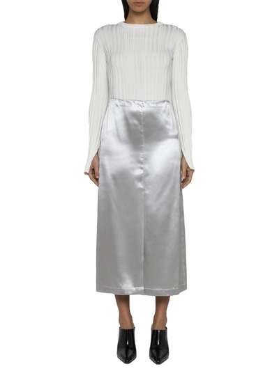 Shop Loulou Studio Skirts In Silver Grey
