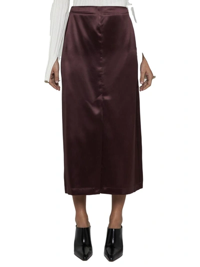 Shop Loulou Studio Skirts In Midnight Bordeaux