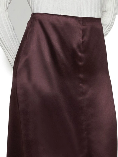 Shop Loulou Studio Skirts In Midnight Bordeaux