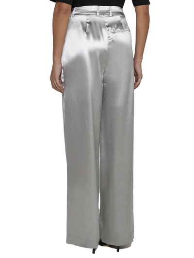 Shop Loulou Studio Trousers In Silver Grey