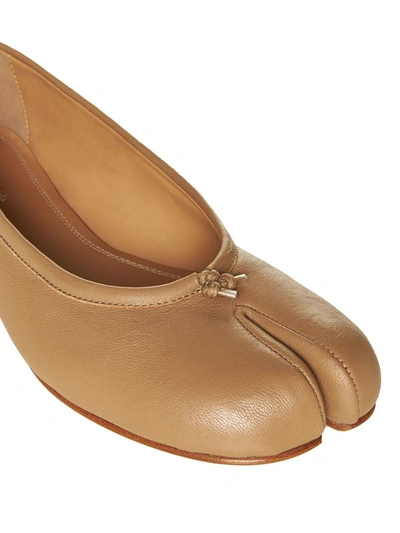 Shop Maison Margiela Recut Flat Shoes In Nude