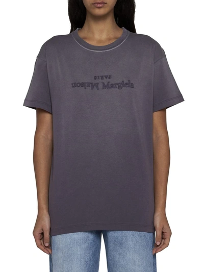 Shop Maison Margiela T-shirts And Polos In Aubergine