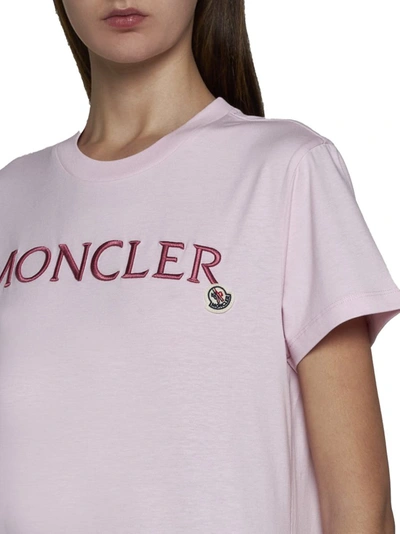 Shop Moncler T-shirts And Polos In Pink