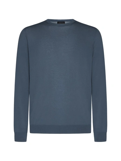 Shop Roberto Collina Sweaters In Avion Blue