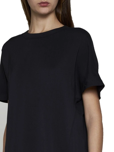 Studio Nicholson Kaplan Pleated Crepe Maxi Dress In Darkest Navy