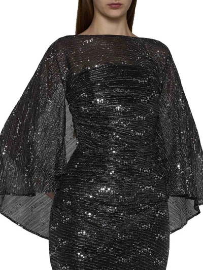 Shop Talbot Runhof Dresses In Charcoal