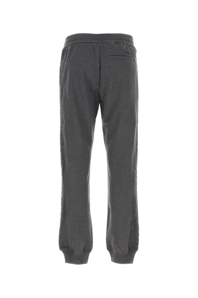 Versace Barocco-motif Tapered Track Pants In Gray