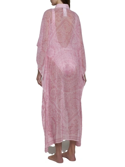Shop Versace Underwear Dresses In Pale Pink
