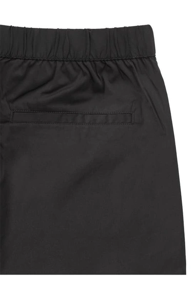 Shop Cos Elastic Waist Cotton Blend Shorts In Black Dark