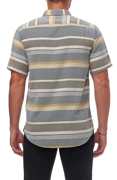 Shop Ezekiel Trinidad Short Sleeve Shirt In Linen Multi